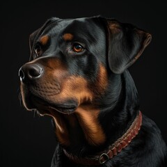 Fototapeta premium Rottweiler Dog, Animal Portrait