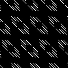 Seamless abstract geometric pattern with lines in black and white colors for fabric, background, surface design, packaging Vector illustration