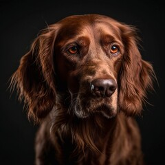 Irish Red Setter Dog, Animal Portrait