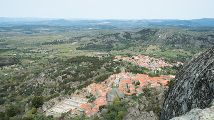 Aerial view of Monsanto, seen from the castle