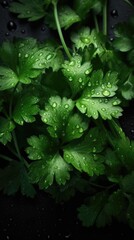 A Fresh and Inviting Parsley Wallpaper. Gen AI