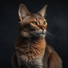 Obraz premium Somali Cat, Animal Portrait