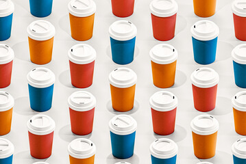 Pattern of small espresso paper cups