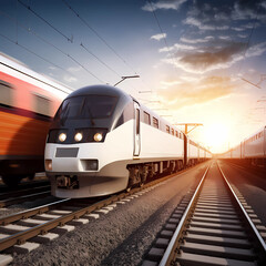 Naklejka premium train in motion