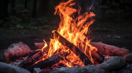 Dancing Flames: A Mesmerizing Bonfire