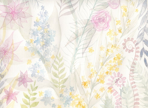 Pastel colors floral background