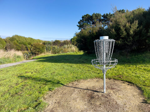 Disc Golf goal in park