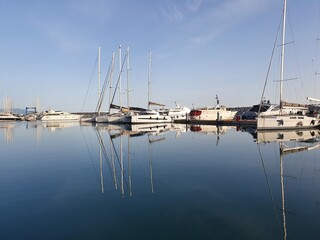boats in the harbor