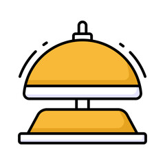 Obraz premium Check this beautiful design hotel bell icon in trendy style, editable vector
