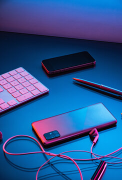 Graphic designer workspace 