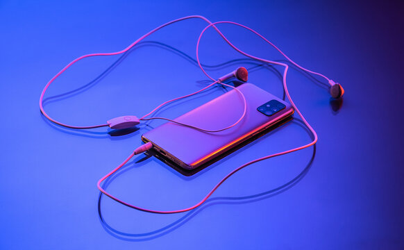 Holographic  shot of cellphone.