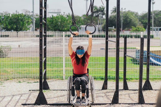 Man in wheelchair.