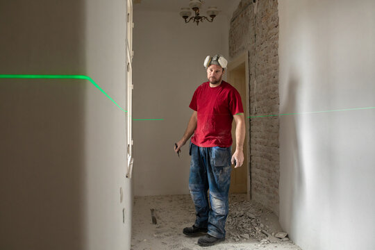 Apartment renovation using a laser