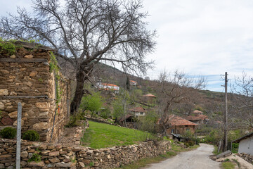 Fototapeta na wymiar Village of Dolene at Ograzhden Mountain, Bulgaria