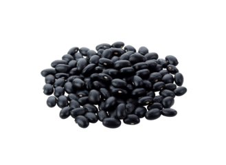 Black beans on transparent png
