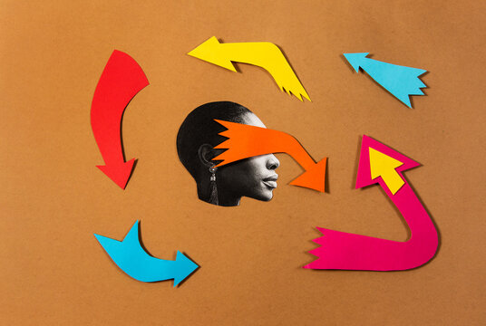 Direction woman collage