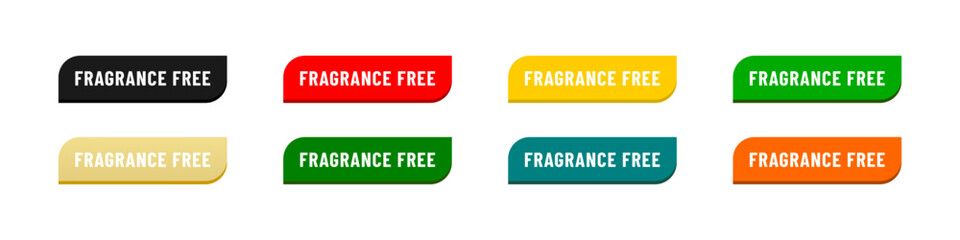 Full Color Fragrance free label or Fragrance free mark vector isolated in flat style. Fragrance free label vector for product packaging design element. Simple Fragrance free mark vector.