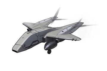 fighter jet soaring through the sky. Generative AI