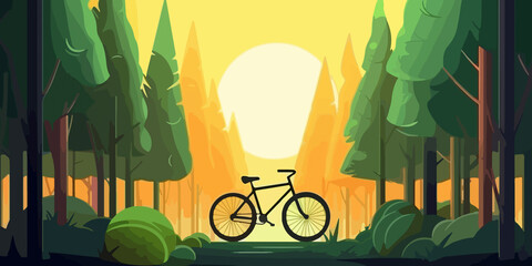 Artistic representation of World Bicycle Day concept