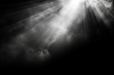 misty background with sunbeam Generative AI	