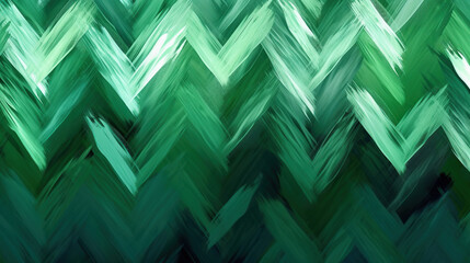 chevron green zig zag painted seamless pattern Generative AI	
