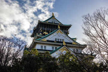 View of Osaka Castle in Osaka, Japan