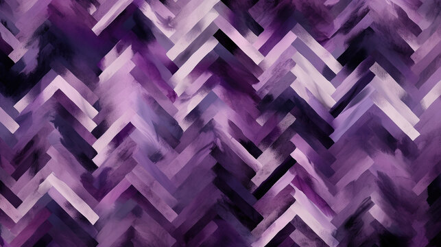 chevron purple zig zag painted seamless pattern Generative AI