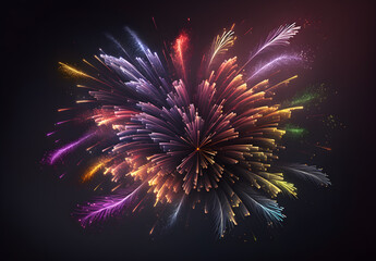 fireworks in the sky Generative AI