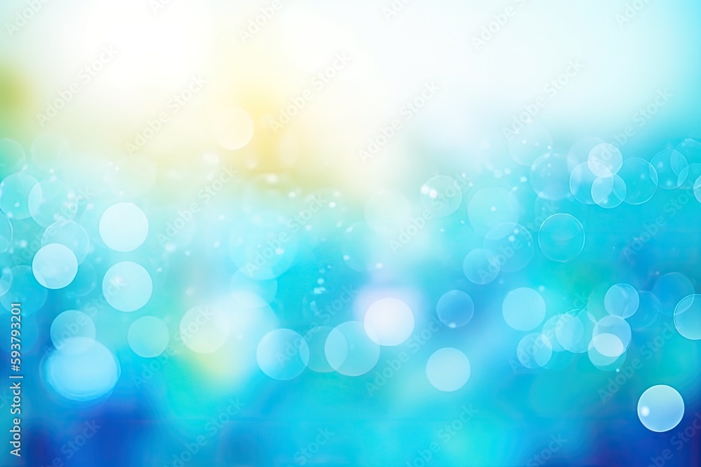Poster an abstract blue and green background with blurred effect. generative ai