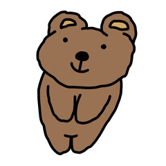 kind grizzly bear, character design, cute cartoon isolated , graphic design for presentation, marketing, art, illustration, t-shirt design, cartoon, comic, advertising, online media