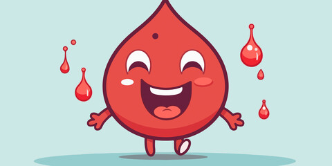 Hand drawn flat illustration of a World Blood Donor Day, concept background