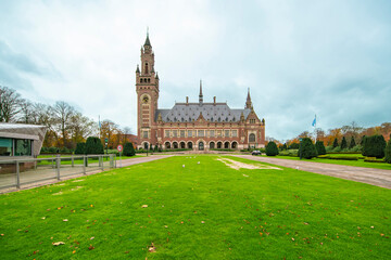Peace Palace in the Hague in Autumn, The netehrlands
