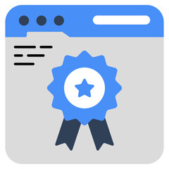 Web award Flat Vector icon

