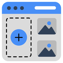 Unique design icon of web landscape
