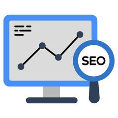 Modern design icon of seo analytics 