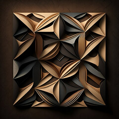 A textured design with overlapping layers of neutral colors, which creates a sophisticated and elegant look.