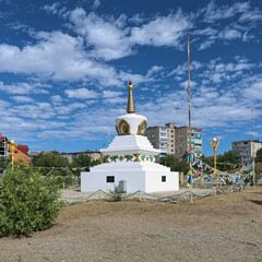Elista, Russia. Stupa of enlightenment, also known as stupa of reconciliation or stupa of consensus and harmony.