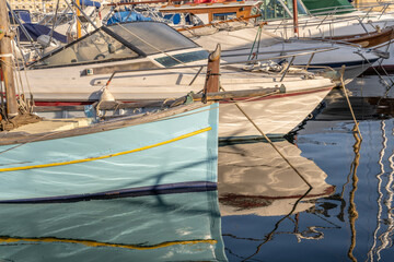 Beautiful sail boats in the marina at the Old Port (Vieux Port)