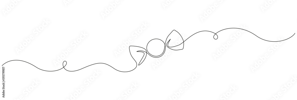 Poster candy in one continuous line drawing, caramel and chocolate sweet in wrapper paper symbol for candy 