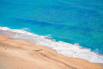 Summer Emerald sea foam and beach sand