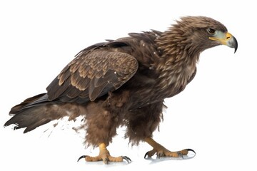 Obraz premium Brown and Black Bird on a White Backgroun. Generative AI
