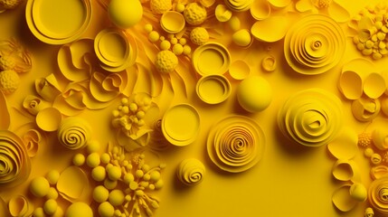 全てが黄色の不思議な世界