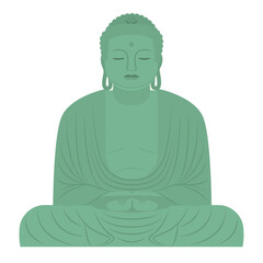 鎌倉の大仏のイラスト