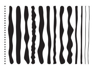Hand-Drawn Paintbrush Lines and Dots	