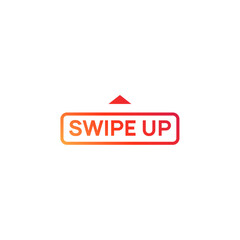 Swipe up arrow vector icon. Social media story drag button sign action graphic design app ui shape swipe up.