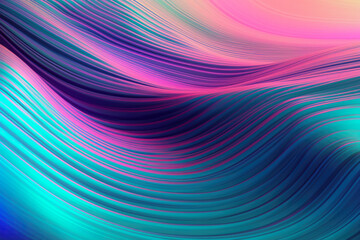 Obraz premium Abstract Holographic Waves image features shapes in a multilayered, plasticity environment with abstract waves and holographic backgrounds.