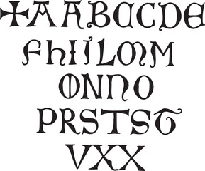 From A German Bell alphabets - ABC letters