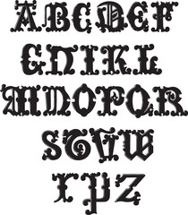 Benry The Seventh. Westminster Abbey alphabets - ABC letters