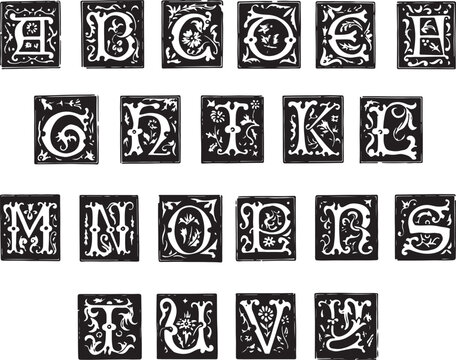 16th Century alphabets - ABC letters