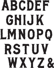 Ragged Edge alphabets - ABC letters
